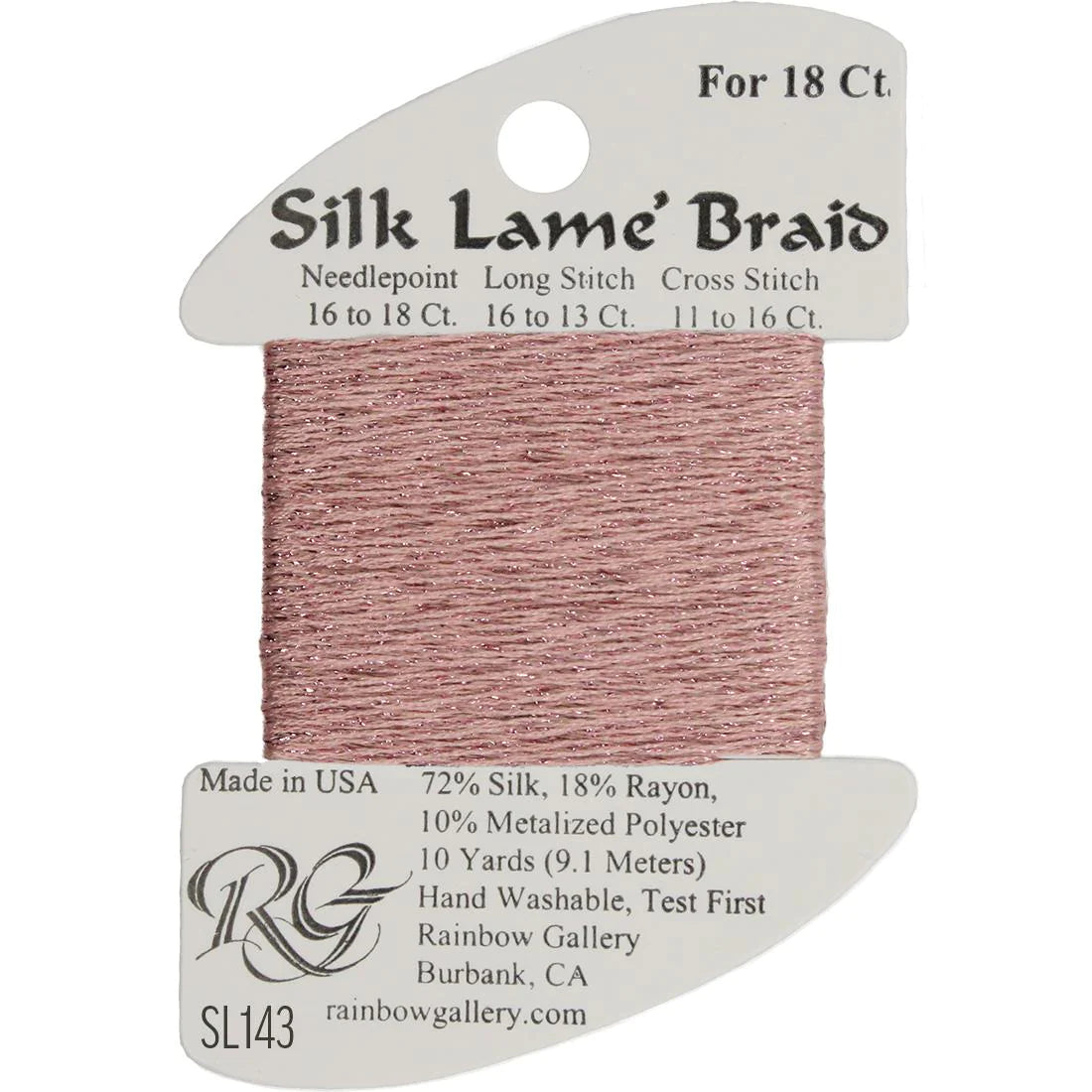 Silk Lame' Braid - Cameo Pink SL143