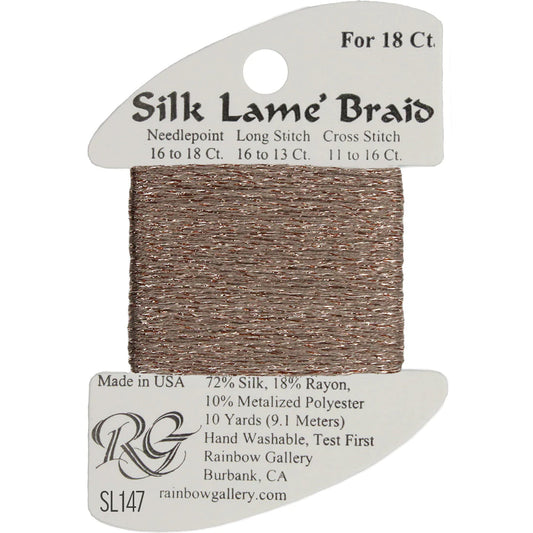 SL147 Taupe | Silk Lame' Braid