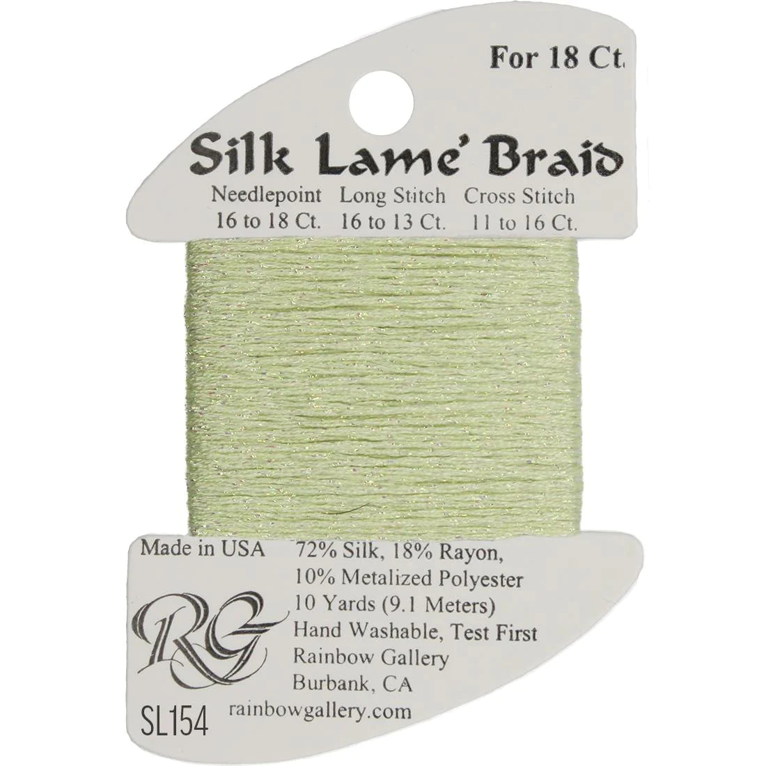 Silk Lame' Braid - Misty Green SL154