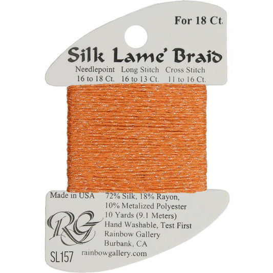 SL157 Tangelo | Silk Lame' Braid