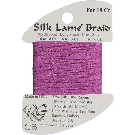 SL166 Lite Fuchsia | Silk Lame' Braid