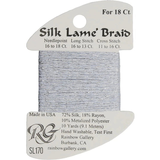SL170 Blue Fog | Silk Lame' Braid