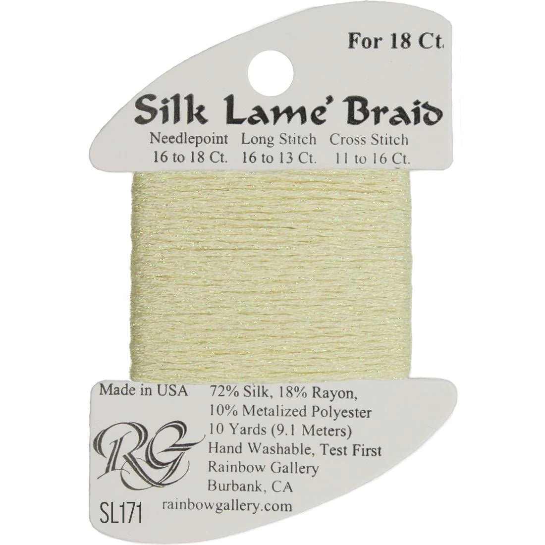 SL171 - Mellow Yellow - Silk Lame' Braid