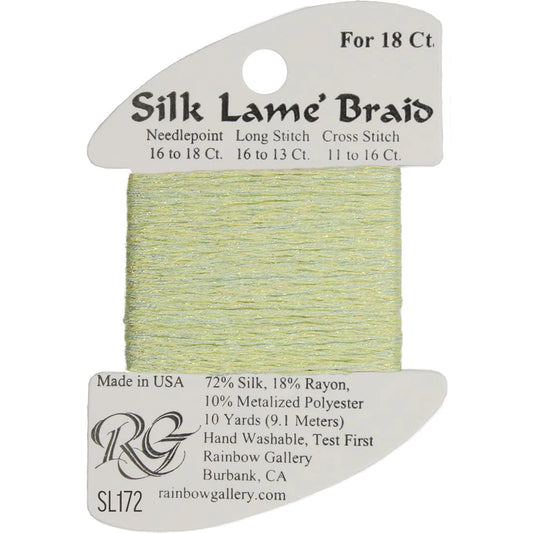 SL172 Lime Cream | Silk Lame' Braid