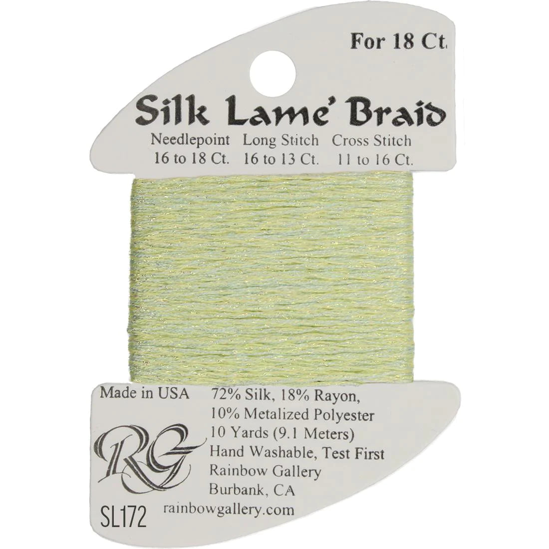 Silk Lame' Braid - Lime Cream SL172