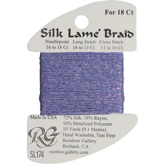 SL174 Periwinkle | Silk Lame' Braid