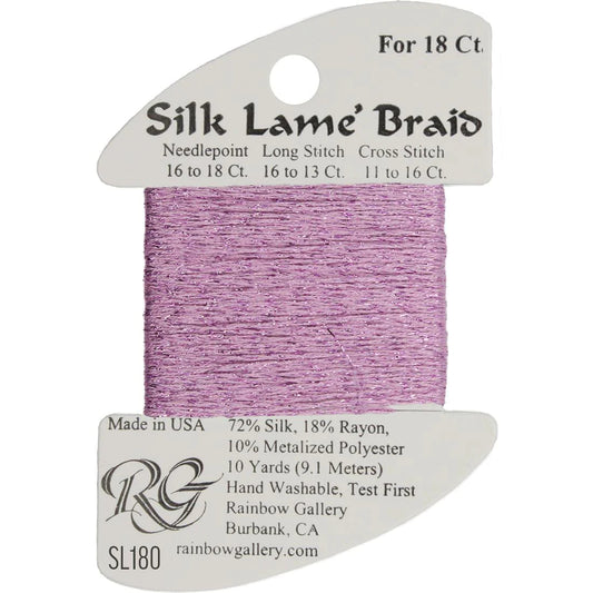 SL180 Lilac Chiffon | Silk Lame' Braid