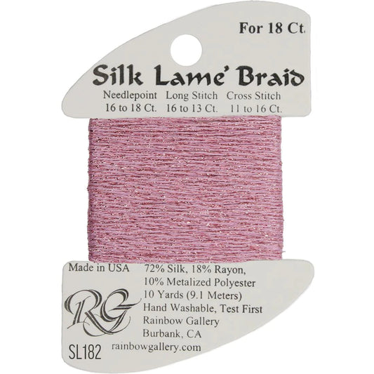 SL182 Chateau Rose | Silk Lame' Braid
