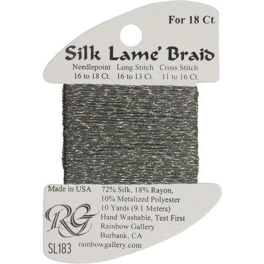 SL183 - Greystone - Silk Lame' Braid
