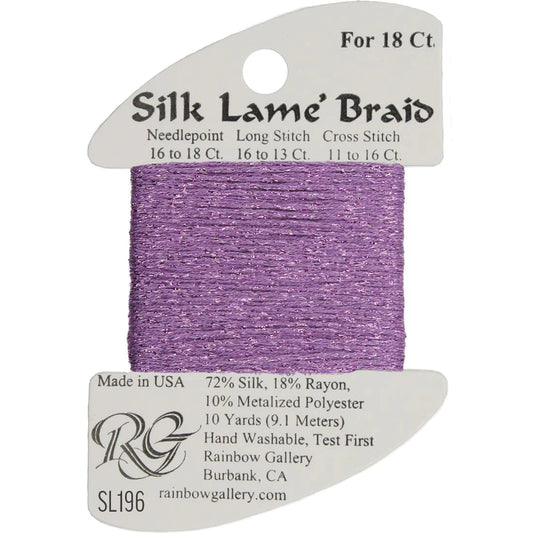 SL196 Orchid Mist | Silk Lame' Braid