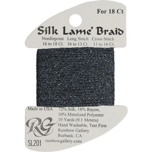 SL201 Gun metal | Silk Lame' Braid
