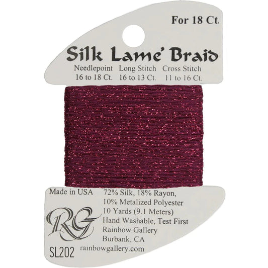 SL202 Wild Plum | Silk Lame' Braid