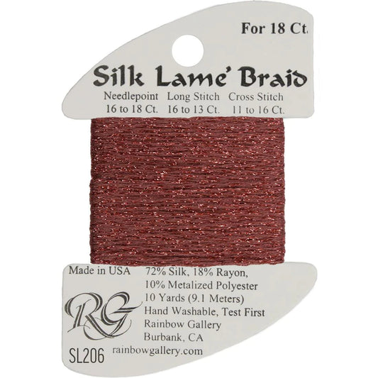SL206 Nostalgia Rose | Silk Lame' Braid