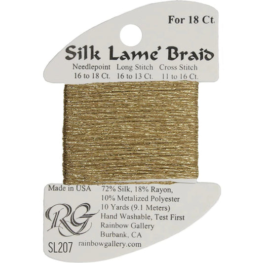 SL208 Antique Bronze | Silk Lame' Braid