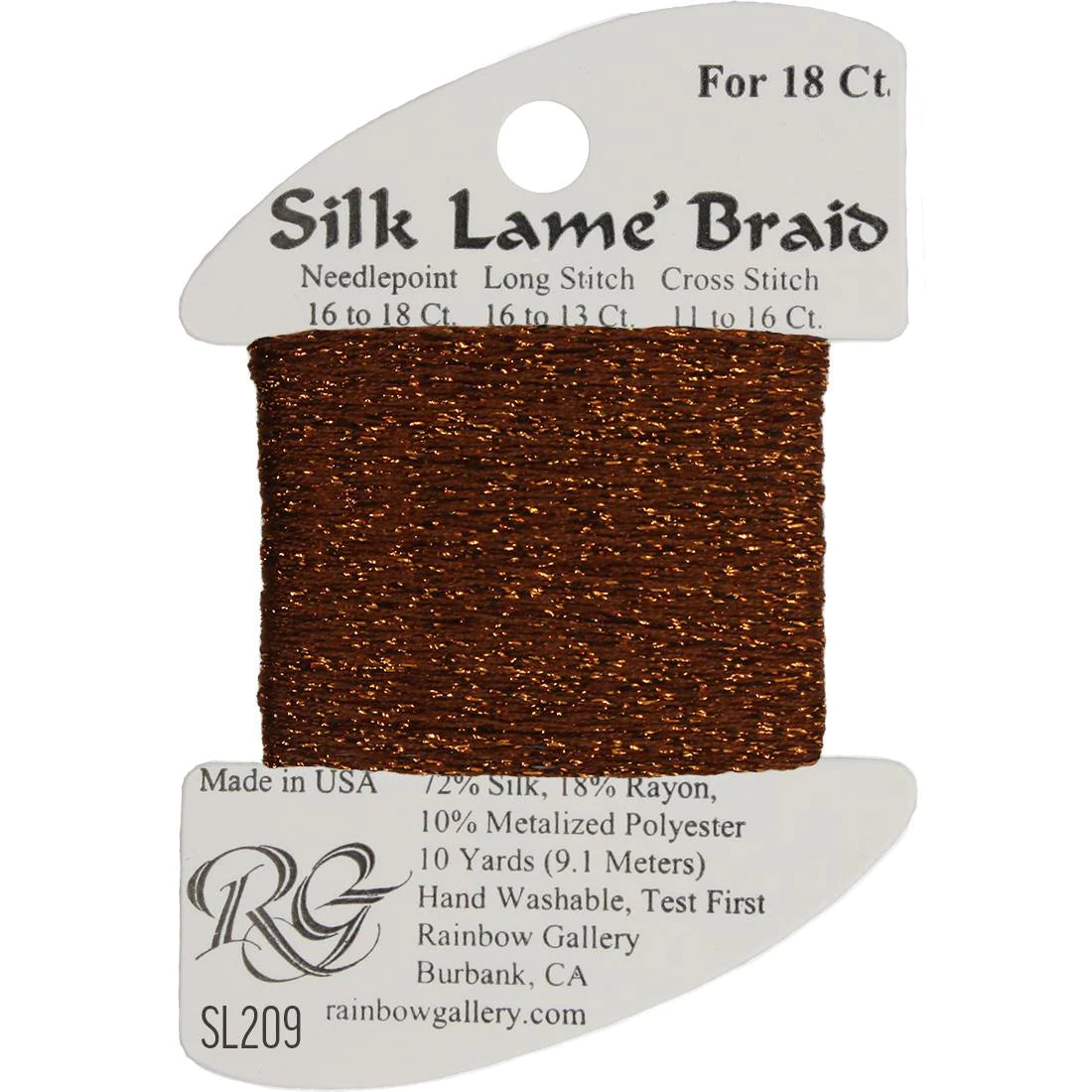 Silk Lame' Braid - Ginger Bread SL209