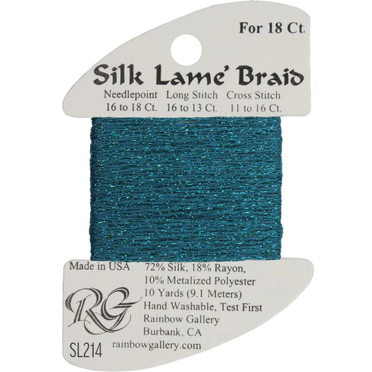 SL214 Lake Blue | Silk Lame' Braid