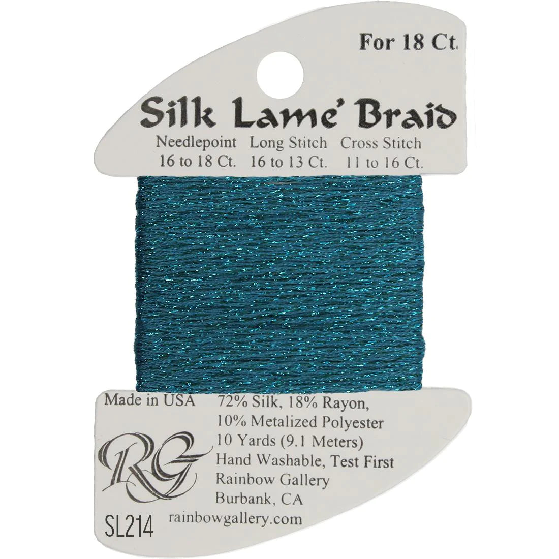 Silk Lame' Braid - Lake Blue SL214