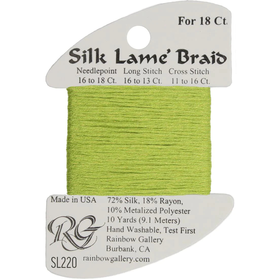 Silk Lame' Braid - Lemon Grass SL220