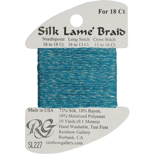 SL227 Aruba Blue | Silk Lame' Braid