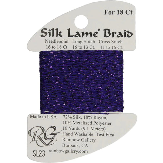 SL23 Dark Lavender | Silk Lame' Braid