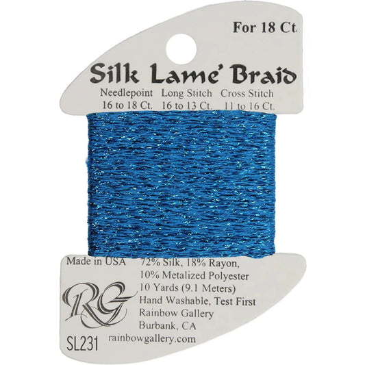 SL231 Blue Jewel | Silk Lame' Braid