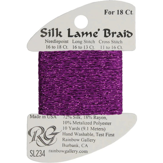 Sl234 Striking Purple | Silk Lame' Braid