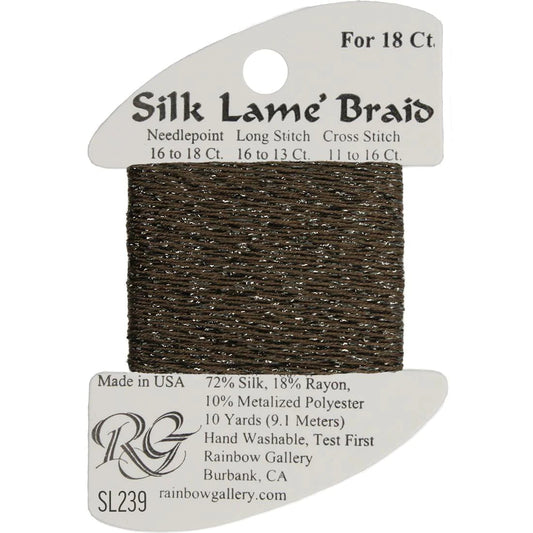 SL239 Stony Fields | Silk Lame' Braid