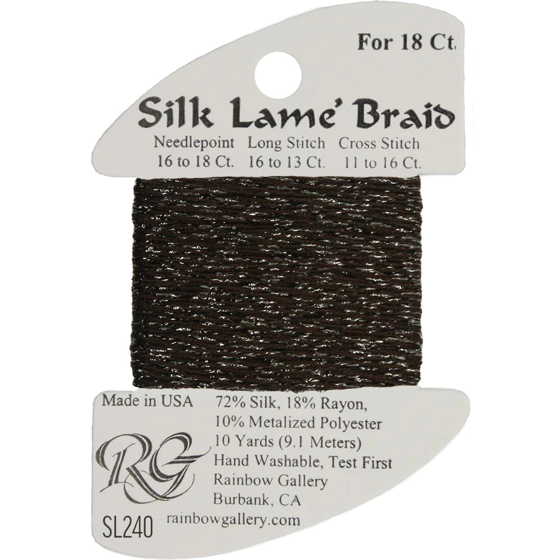 Silk Lame' Braid - Seal Skin SL240