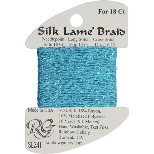 SL241 Scuba Blue | Silk Lame' Braid