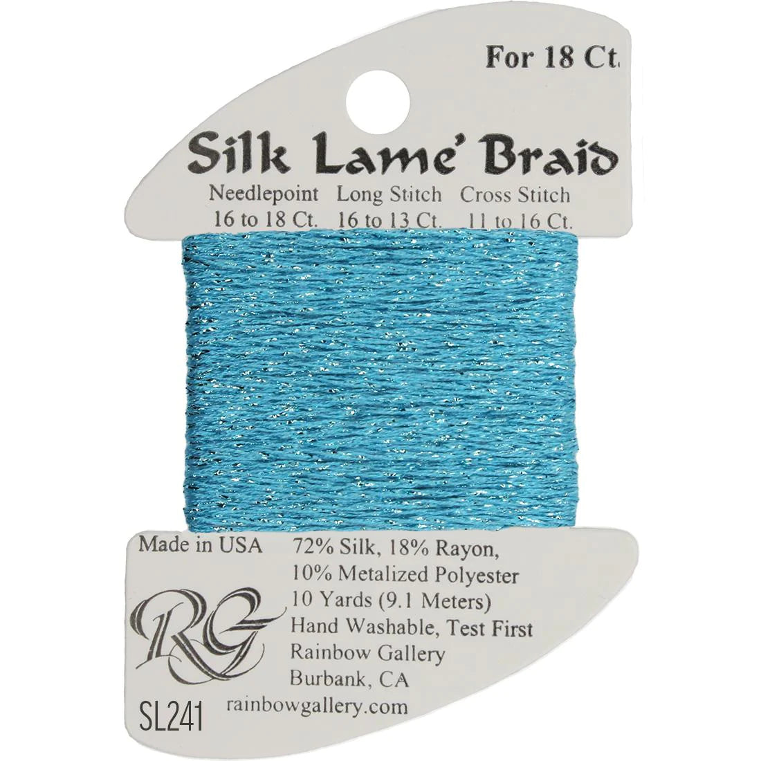 Silk Lame' Braid - Scuba Blue SL241