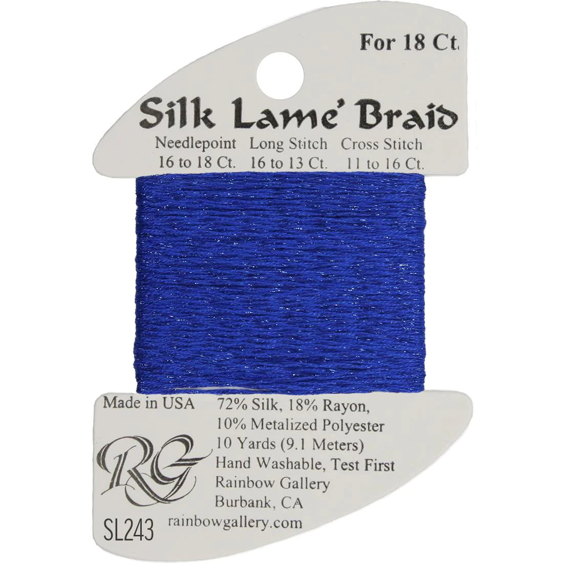 SL243 Suddenly Sapphire | Silk Lame' Braid