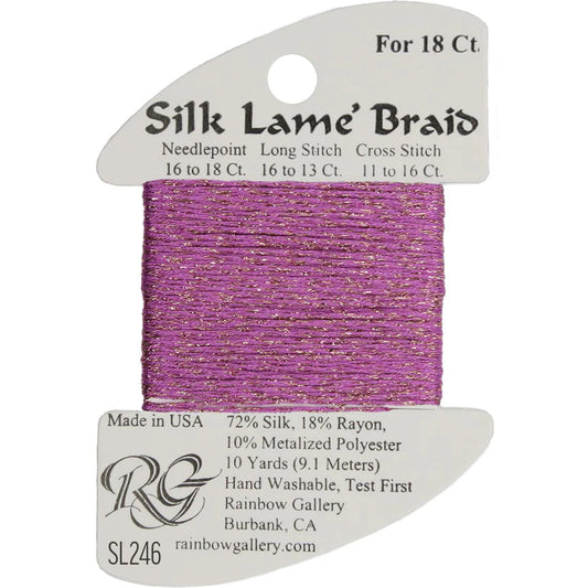SL246 Vintage Wine | Silk Lame' Braid