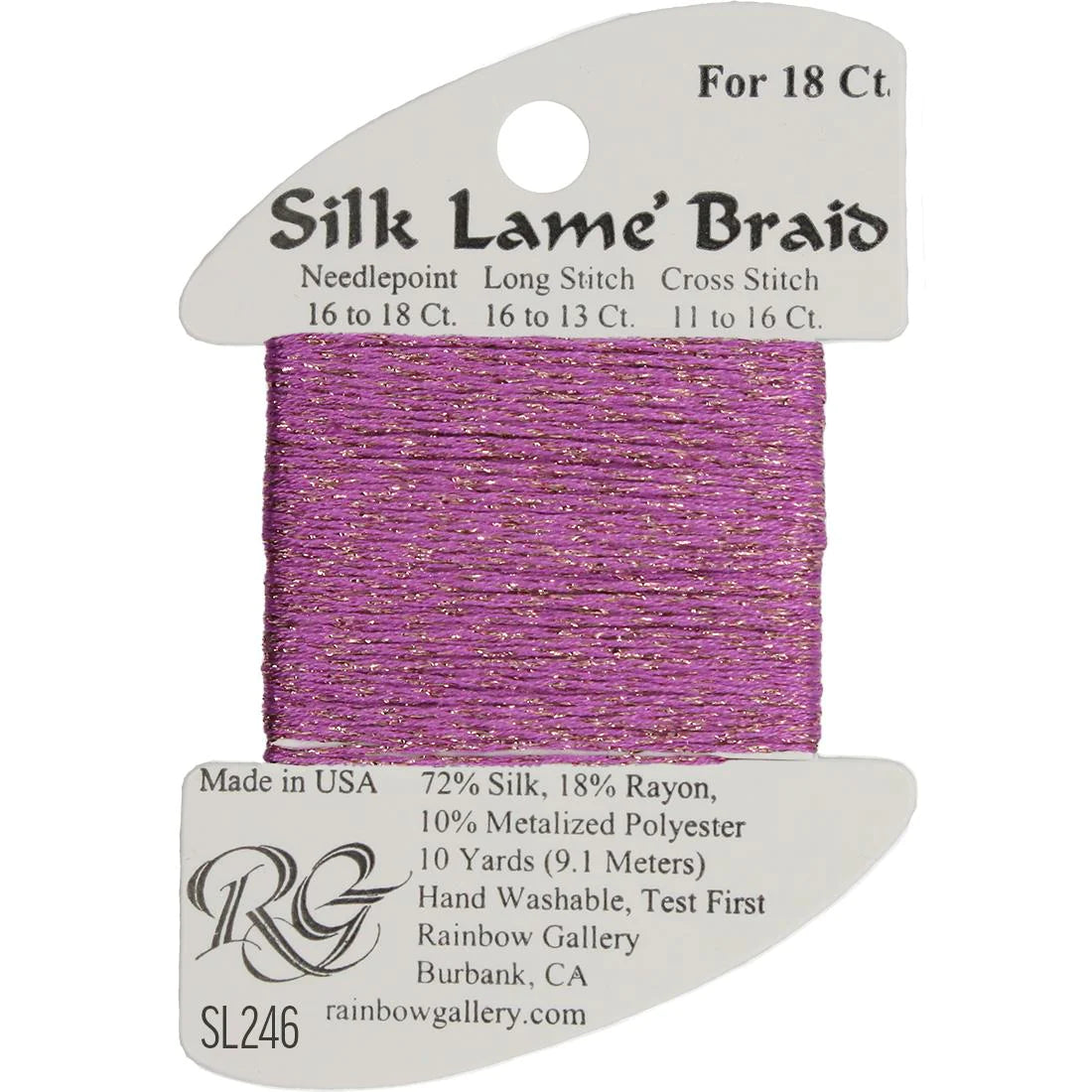 Silk Lame' Braid - Vintage Wine SL246