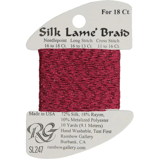 SL247 Paris Pink | Silk Lame' Braid