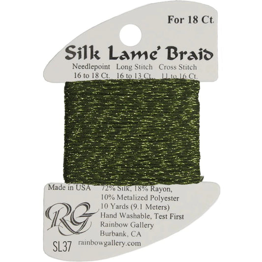 SL37 Dark Avocado | Silk Lame' Braid