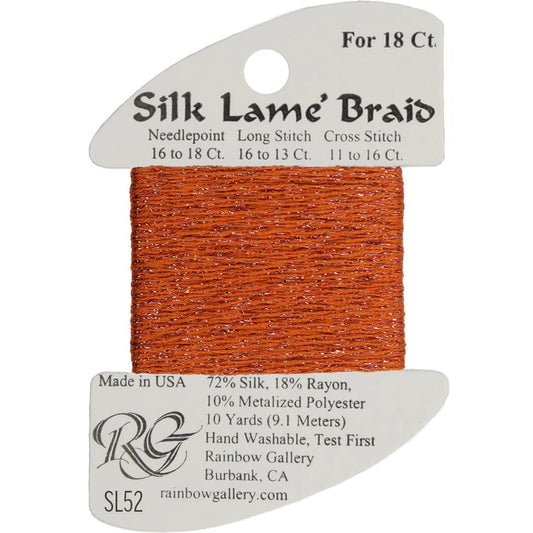 SL52 Pumpkin | Silk Lame' Braid