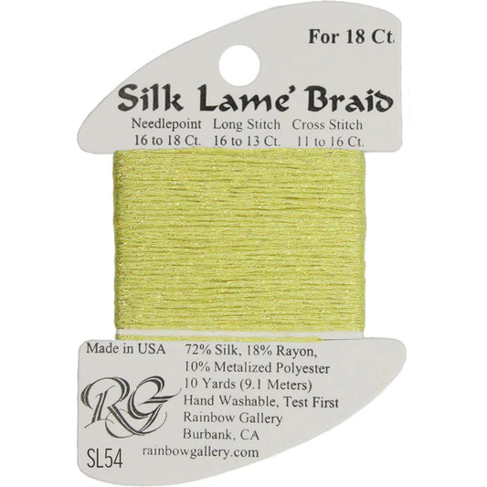 SL54 Lite Avocado | Silk Lame' Braid