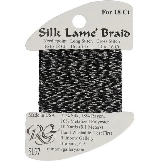 SL67 Antique Silver | Silk Lame' Braid