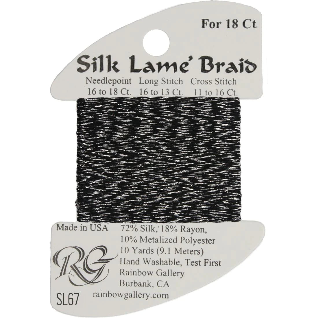 Silk Lame' Braid - Antique Slver SL67