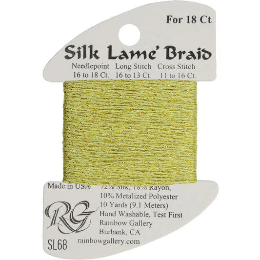 SL68 Pale Avocado | Silk Lame' Braid