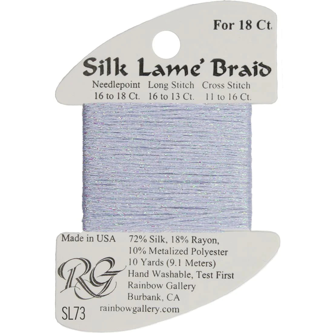Silk Lame' Braid - Pale Lavender Blue SL73