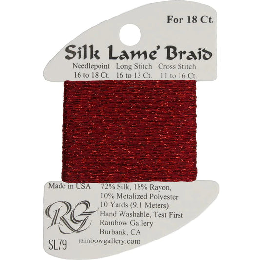 SL79 Dark Cherry | Silk Lame' Braid