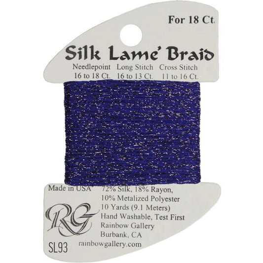 SL93 Dark Periwinkle | Silk Lame' Braid