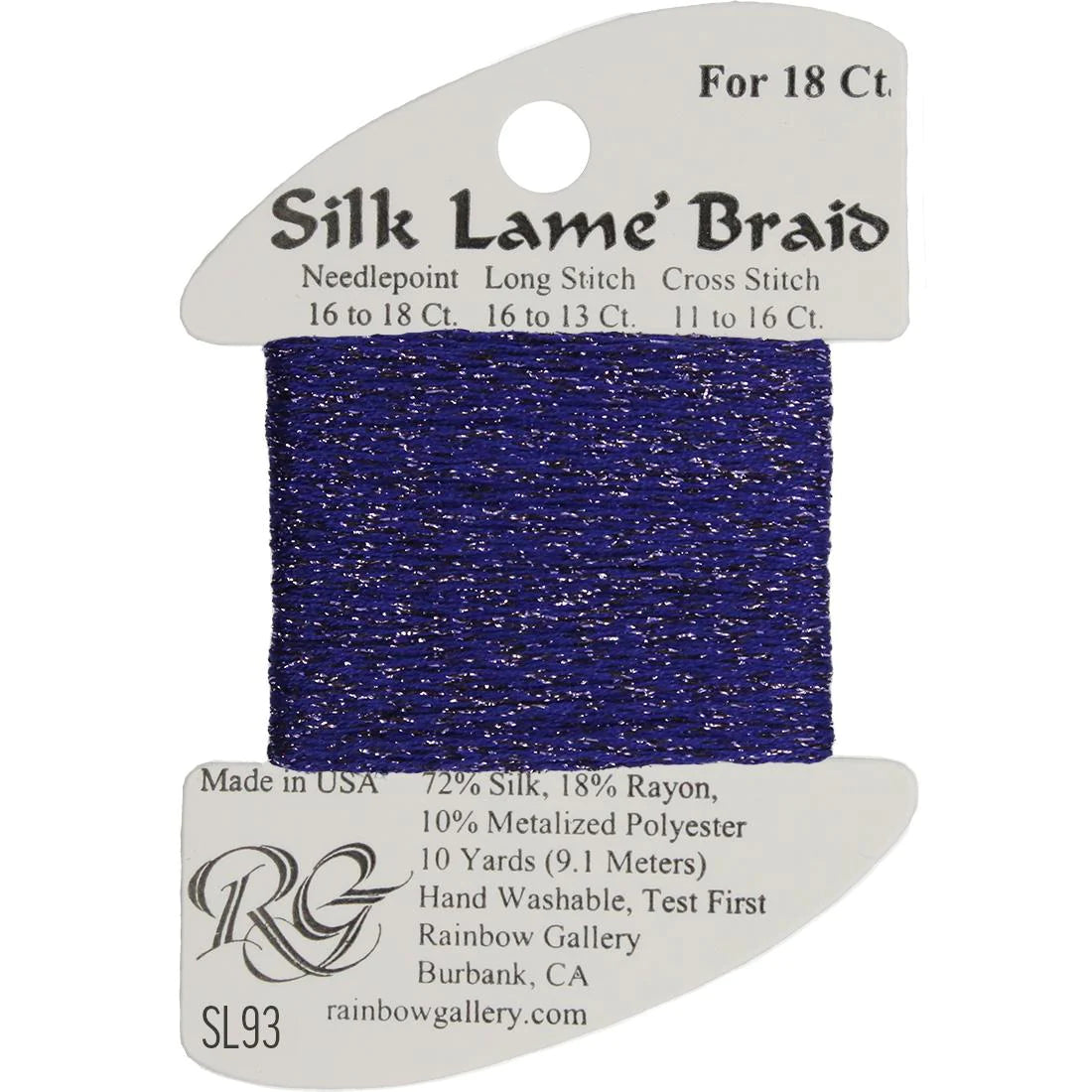 SL93 Dark Periwinkle | Silk Lame' Braid
