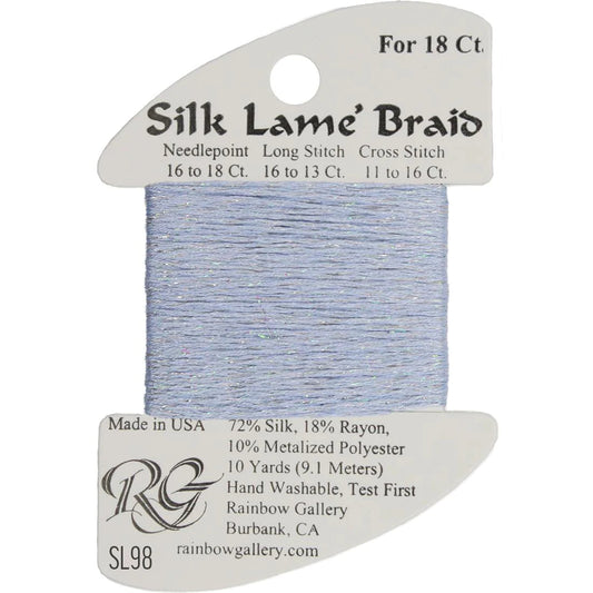 SL98 Pale Antique Blue | Silk Lame' Braid