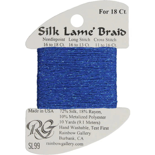 SL99 Classic Blue | Silk Lame' Braid