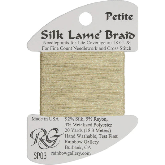 SP03 Ecru | Petite Silk Lame' Braid