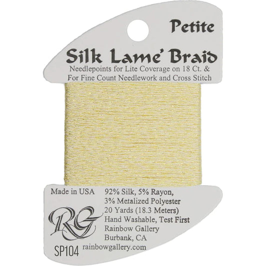 SP104 Soft Yellow | Petite Silk Lame' Braid