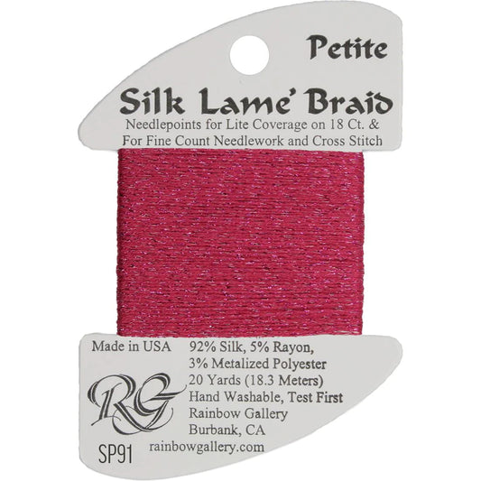SP91 Hot Pink | Petite Silk Lame' Braid