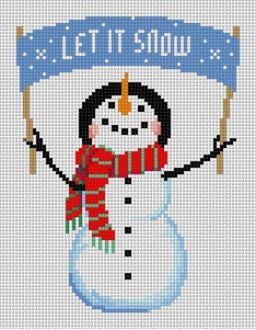 Let it Snow Banner Snowman